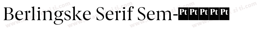 Berlingske Serif Sem字体转换